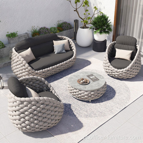 Combinação de cadeira de sofá ao ar livre e ecológica ao ar livre